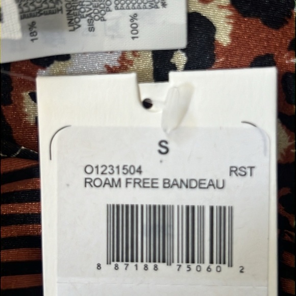 Volcom Reversible Roam Free Bandeau Bikini Top Brown Size Small - Picture 10 of 12